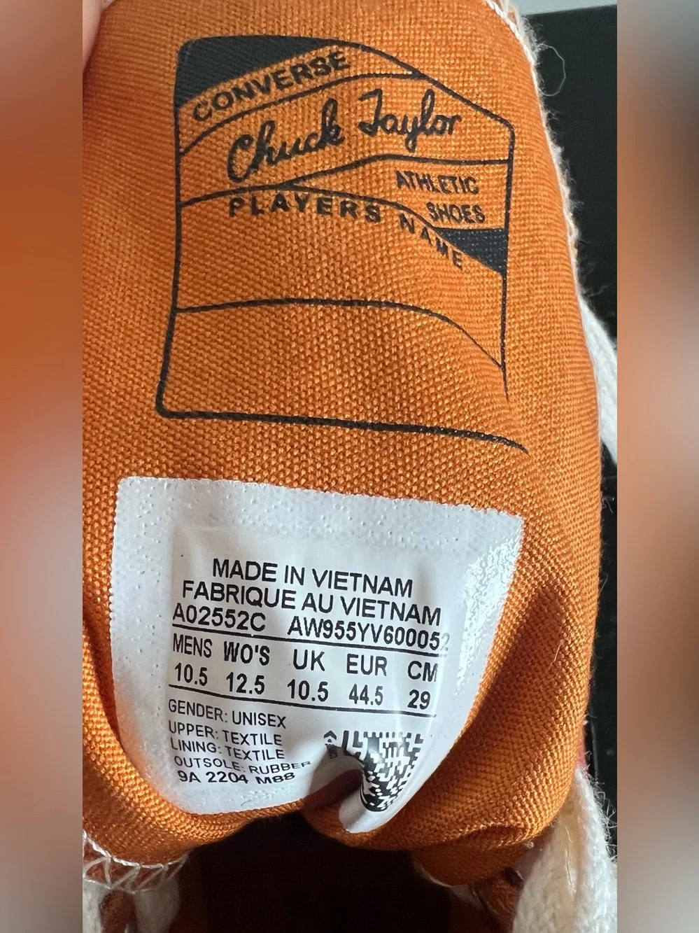 Men's Size 10.5 Converse Chuck 70 Hi Monarch/Rugged Orange/Egret A02552C Sneaker